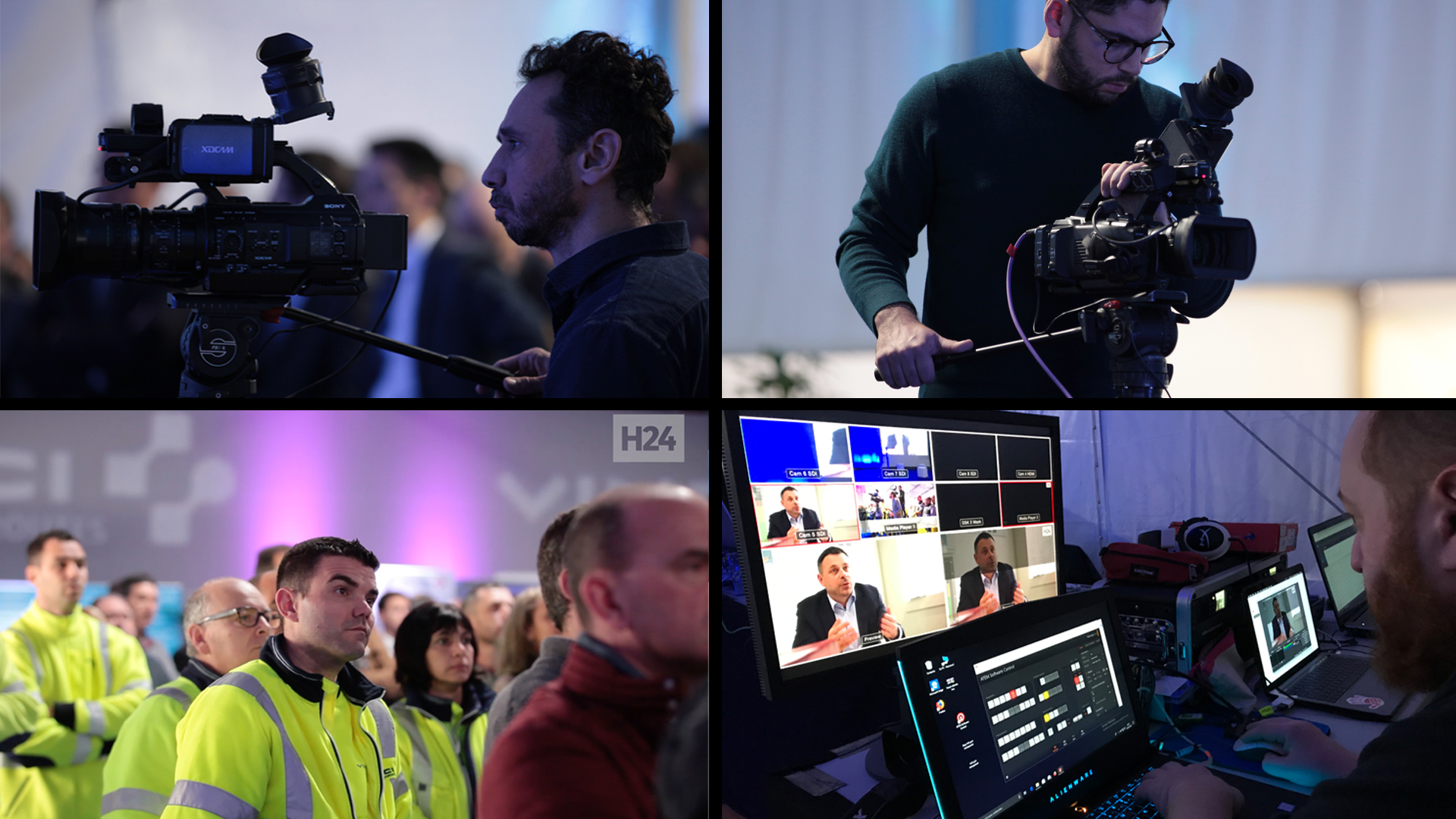 Réalisation Vidéo et Captation multicaméra en streaming et en direct avec diffusion en direct live sur les résaux sociaux Photo du tournage de vidéos live streaming à Marseille